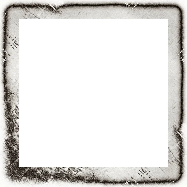 Grunge Frame Black White Texture Copy Space Middle Image Advertisement — Stock Photo, Image