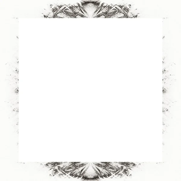 Grunge Frame Black White Texture Copy Space Middle Image Advertisement — Stock Photo, Image