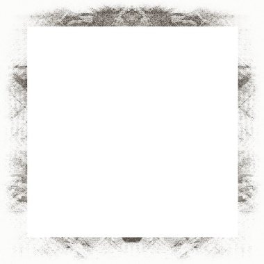 Çizik ve suluboya efektlerle siyah beyaz desenli Grunge çerçeve. Resim veya reklam metni için ortadaki alanı kopyala.   
