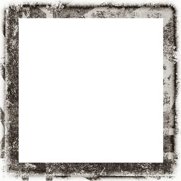 Grunge Karcos Akvarell Textúra Fekete Fehér Fal Keret Másolás Helyet — Stock Fotó