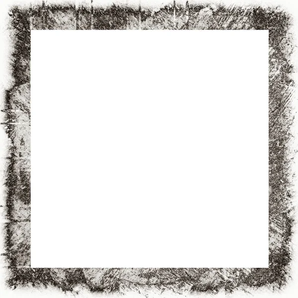 Grunge Frame Black White Texture Copy Space Middle Image Advertisement — Stock Photo, Image