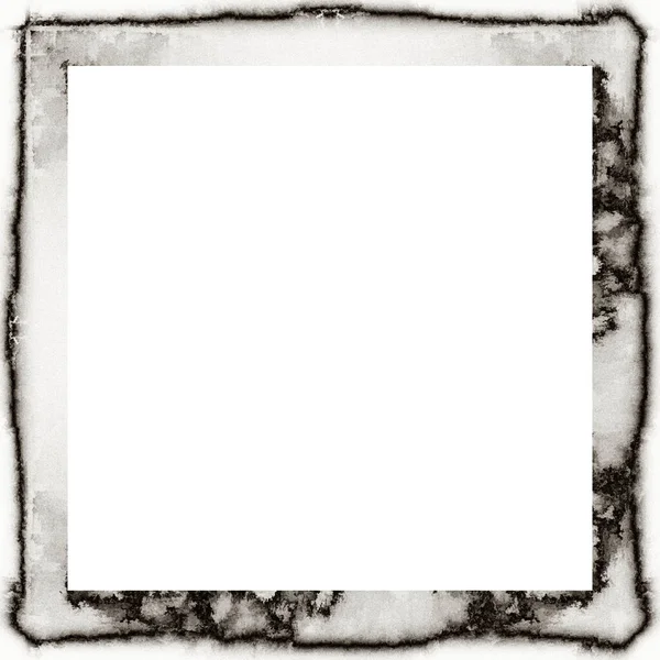 Cadre Grunge Texture Noire Blanche Espace Copie Milieu Pour Image — Photo