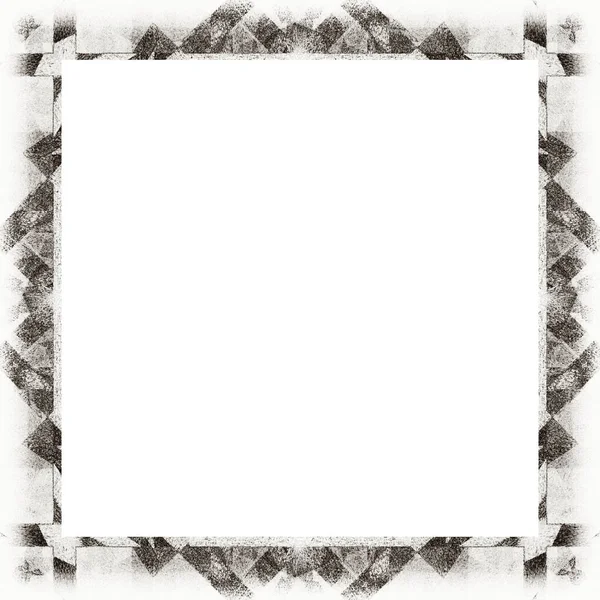 Grunge Frame Black White Texture Copy Space Middle Image Advertisement — Stock Photo, Image