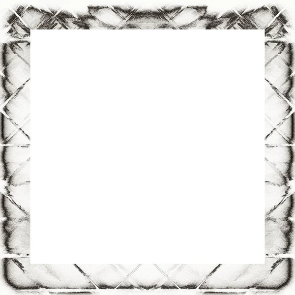 Grunge Frame Black White Texture Copy Space Middle Image Advertisement — Stock Photo, Image