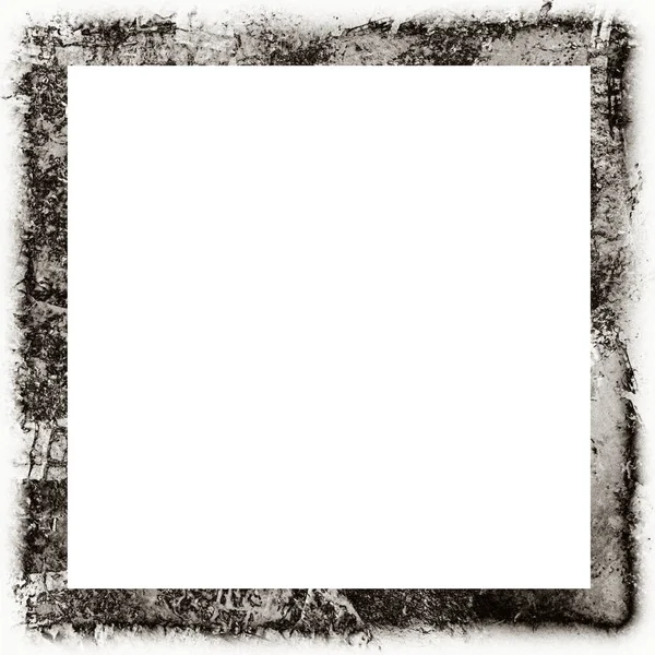 Grunge Arranhou Textura Aquarela Quadro Parede Preto Branco Copiar Espaço — Fotografia de Stock