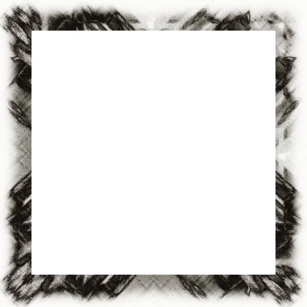 Moldura Grunge Textura Preta Branca Copiar Espaço Meio Para Texto — Fotografia de Stock