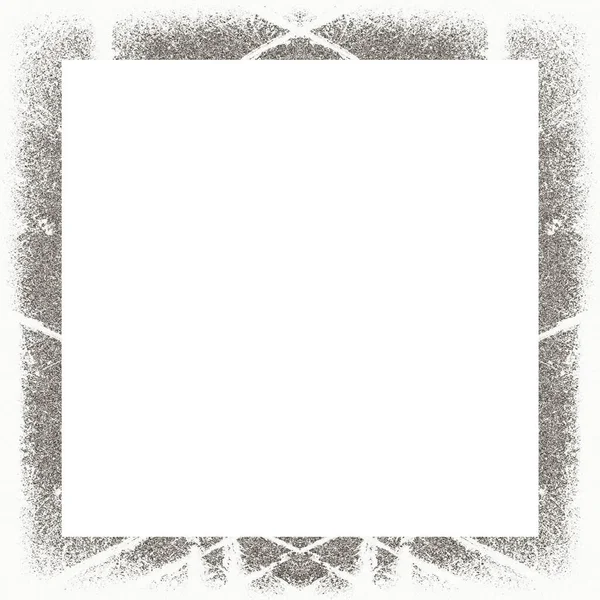 Grunge Frame Black White Texture Copy Space Middle Image Advertisement — Stock Photo, Image