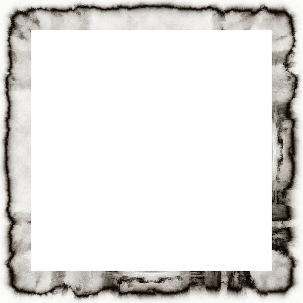 Grunge Frame Black White Texture Copy Space Middle Image Advertisement — Stock Photo, Image