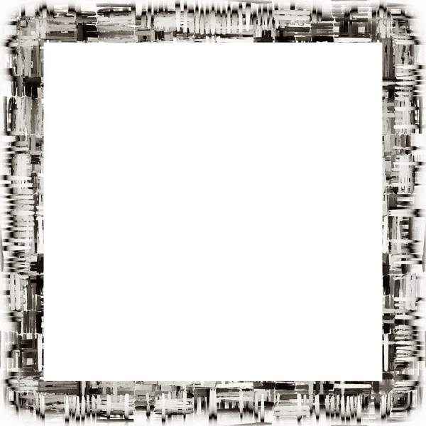 Grunge Frame Black White Texture Copy Space Middle Image Advertisement — Stock Photo, Image