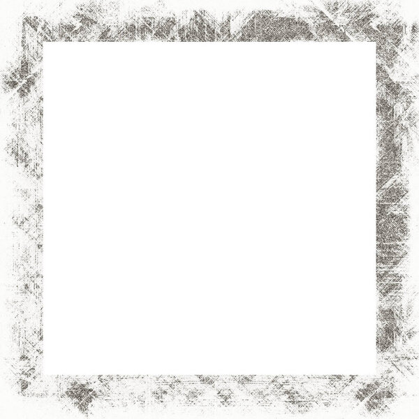 Grunge frame with scratch and watercolor effects with black and white texture. Copy space in the middle for image or advertisement text.   