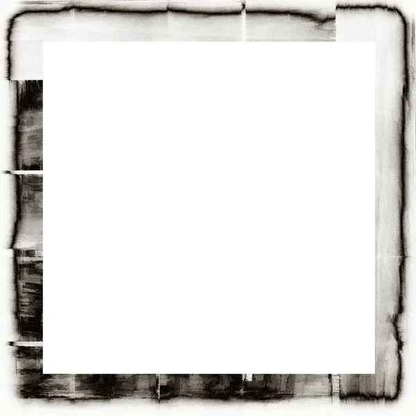 Grunge Aquarel Textuur Zwart Wit Muurframe Lege Ruimte Het Midden — Stockfoto
