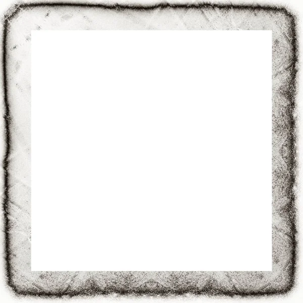 Grunge Frame Scratch Watercolor Effects Black White Texture Copy Space — Stock Photo, Image