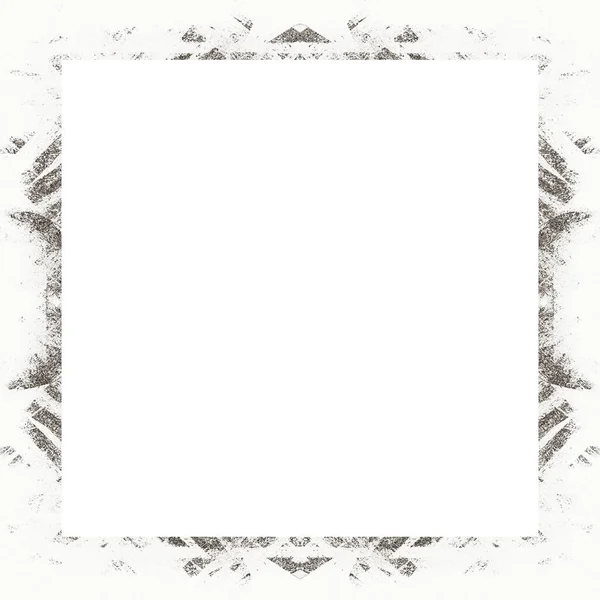 Grunge Frame Black White Texture Copy Space Middle Image Advertisement — Stock Photo, Image