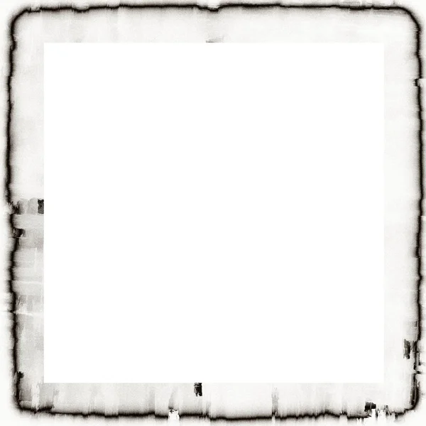 Grunge Dripping Watercolor Texture Black White Wall Frame Empty Space — Stock Photo, Image