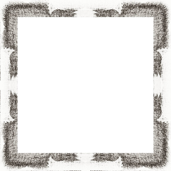 Grunge frame with scratch and watercolor effects with black and white texture. Copy space in the middle for image or advertisement text.   