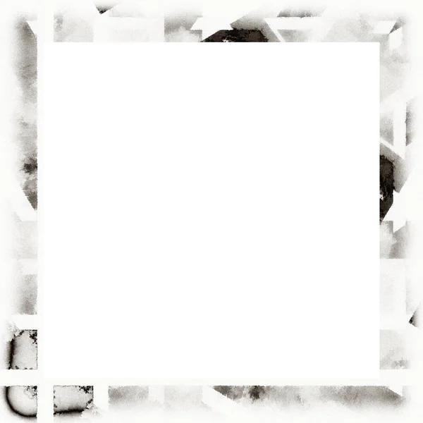 Grunge Gekrast Aquarel Textuur Zwart Wit Muurframe Kopieer Ruimte Het — Stockfoto