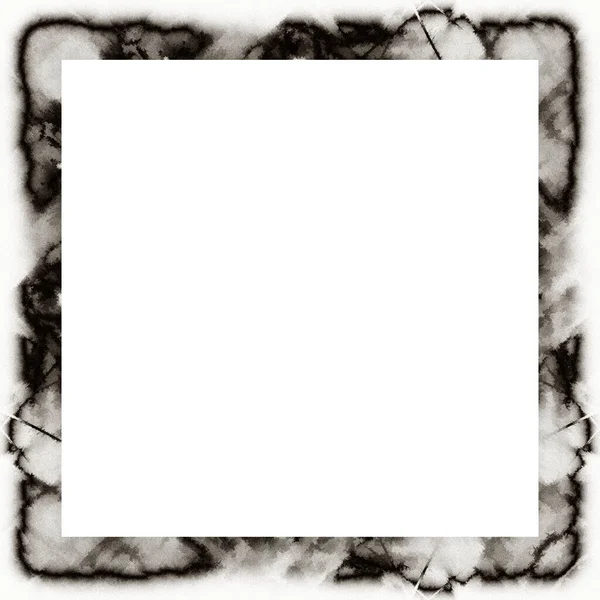 Grunge Salissant Goutte Goutte Texture Aquarelle Cadre Mural Noir Blanc — Photo