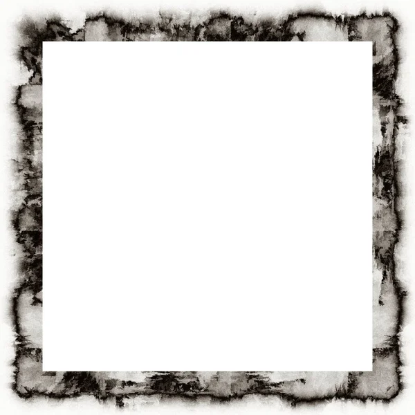 Cadre Grunge Texture Noire Blanche Espace Copie Milieu Pour Image — Photo