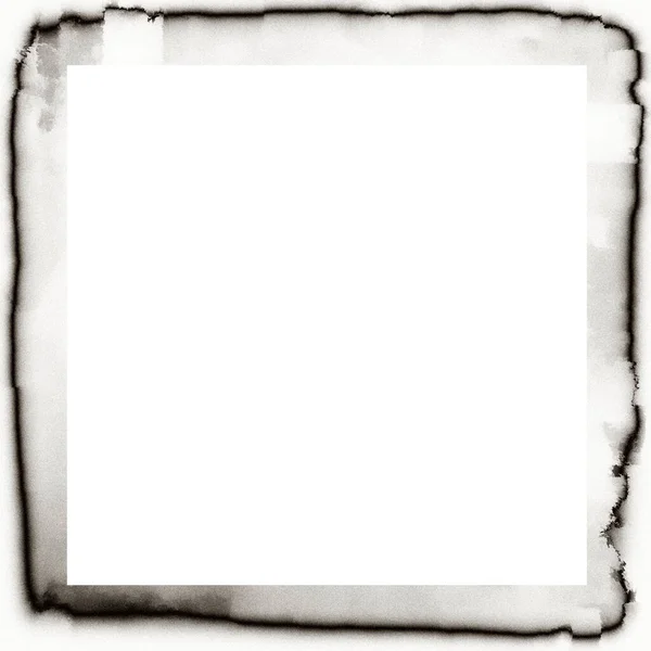 Grunge Watercolor Texture Black White Wall Frame Empty Space Middle — Stock Photo, Image