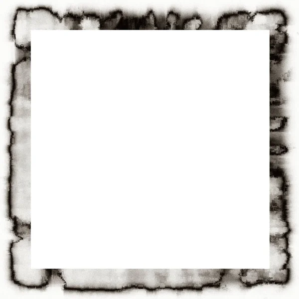 Grunge Dripping Watercolor Texture Black White Wall Frame Empty Space — Stock Photo, Image