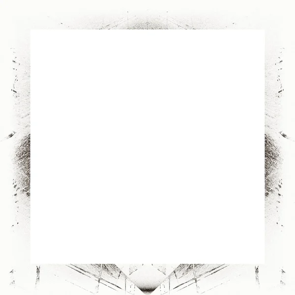 Cadre Grunge Texture Noire Blanche Espace Copie Milieu Pour Image — Photo