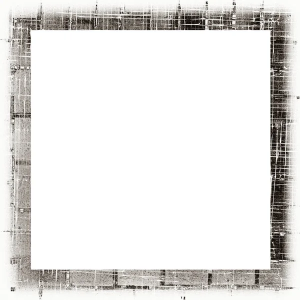 Grunge Scratched Watercolor Texture Black White Wall Frame Copy Space — Stock Photo, Image