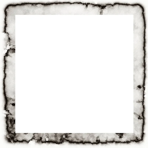 Disordinato Grunge Gocciolante Texture Acquerello Cornice Della Parete Bianco Nero — Foto Stock