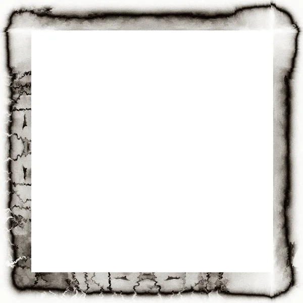 Grunge Salissant Texture Aquarelle Cadre Mural Noir Blanc Espace Vide — Photo