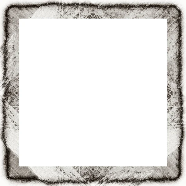 Grunge Frame Black White Texture Copy Space Middle Image Advertisement — Stock Photo, Image