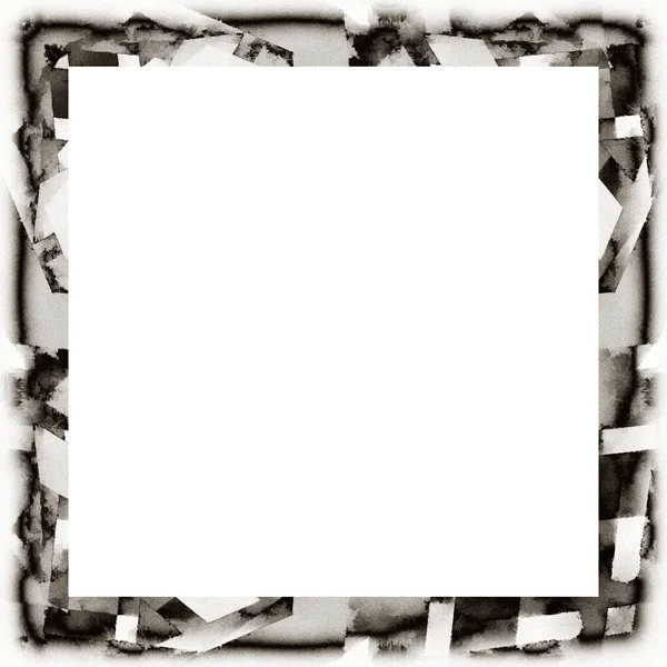 グランジフレーム 黒と白のテクスチャ 画像や広告テキストの中央にスペースをコピー — ストック写真