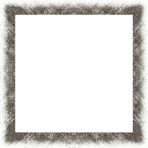 Grunge Keret Karcolás Akvarell Hatások Fekete Fehér Textúra Másolás Helyet — Stock Fotó
