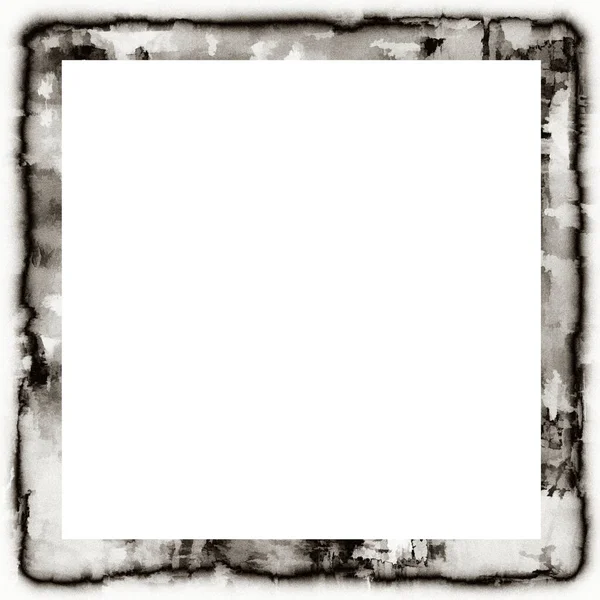 Brudny Grunge Kapanie Akwarela Tekstury Czarno Białe Ściany Ramki Puste — Zdjęcie stockowe