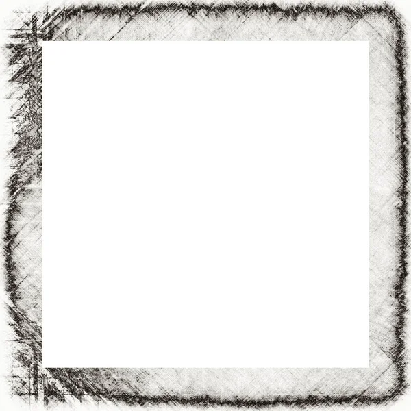 Grunge Frame Black White Texture Copy Space Middle Image Advertisement — Stock Photo, Image