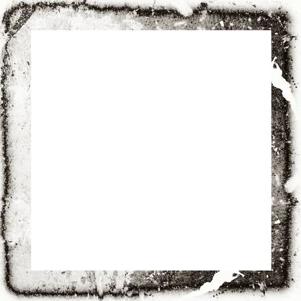 Grunge Poškrábaný Akvarel Textury Černé Bílé Stěny Rám Kopírovat Mezeru — Stock fotografie