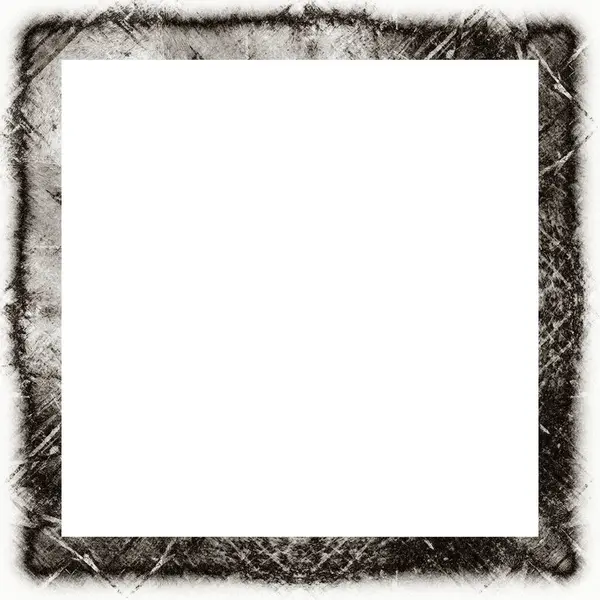 Marco Grunge Con Efectos Arañazo Acuarela Con Textura Blanco Negro — Foto de Stock