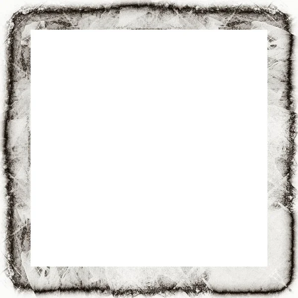 Grunge Frame Met Kras Aquareleffecten Met Zwart Wit Textuur Kopieer — Stockfoto