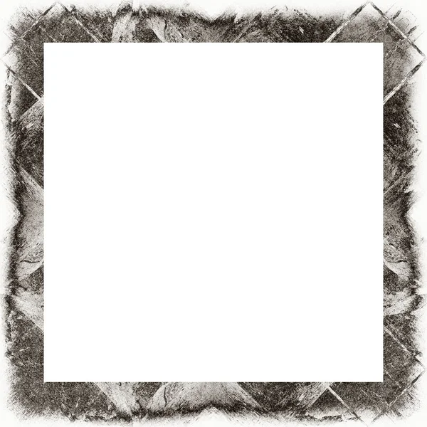 Grunge Frame Black White Texture Copy Space Middle Image Advertisement — Stock Photo, Image