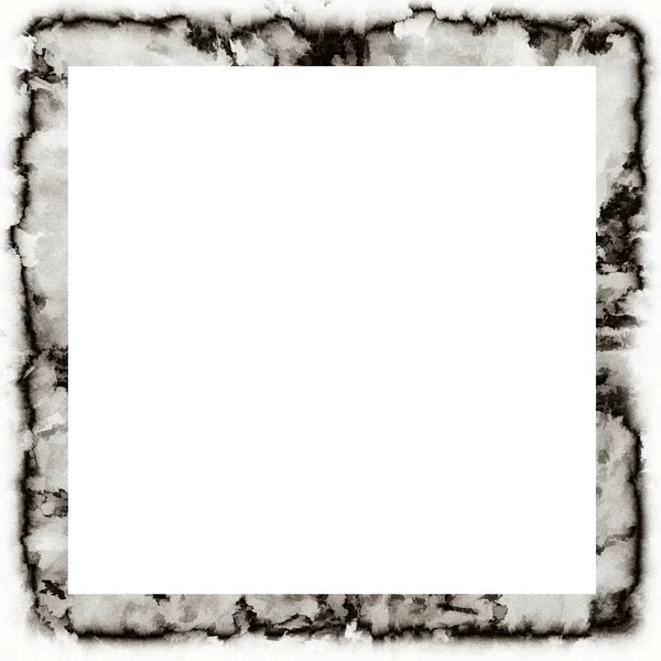 Grunge Bagunçado Pingando Textura Aquarela Quadro Parede Preto Branco Espaço — Fotografia de Stock