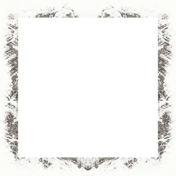 Grunge Frame Black White Texture Copy Space Middle Image Advertisement — Stock Photo, Image