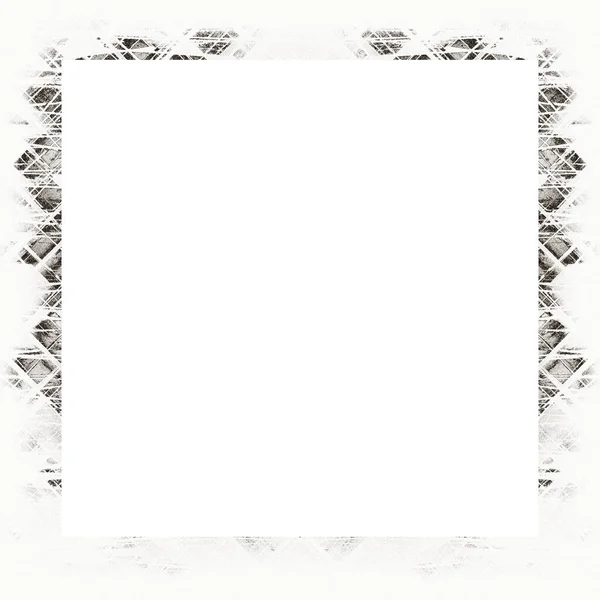 Grunge Frame Black White Texture Copy Space Middle Image Advertisement — Stock Photo, Image