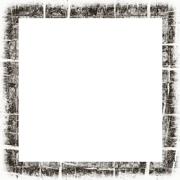 Grunge Scratched Watercolor Texture Black White Wall Frame Copy Space — Stock Photo, Image