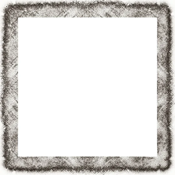 Grunge Frame Scratch Watercolor Effects Black White Texture Copy Space — Stock Photo, Image