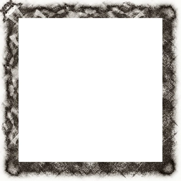 Telaio Grunge Con Effetto Graffio Acquerello Con Texture Bianco Nero — Foto Stock