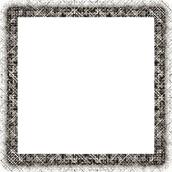 Grunge Frame Scratch Watercolor Effects Black White Texture Copy Space — Stock Photo, Image