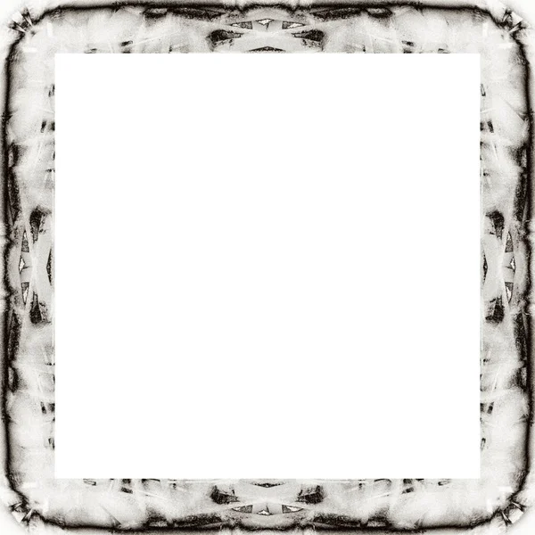 Grunge Frame Black White Texture Copy Space Middle Image Advertisement — Stock Photo, Image