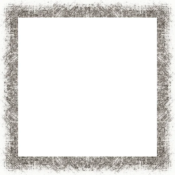 Grunge Frame Scratch Watercolor Effects Black White Texture Copy Space — Stock Photo, Image