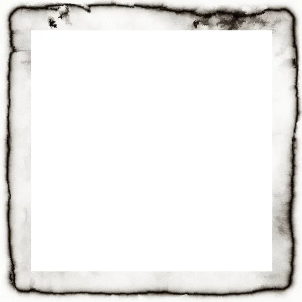 Grunge Akvarel Textura Černé Bílé Stěny Rám Prázdné Místo Uprostřed — Stock fotografie