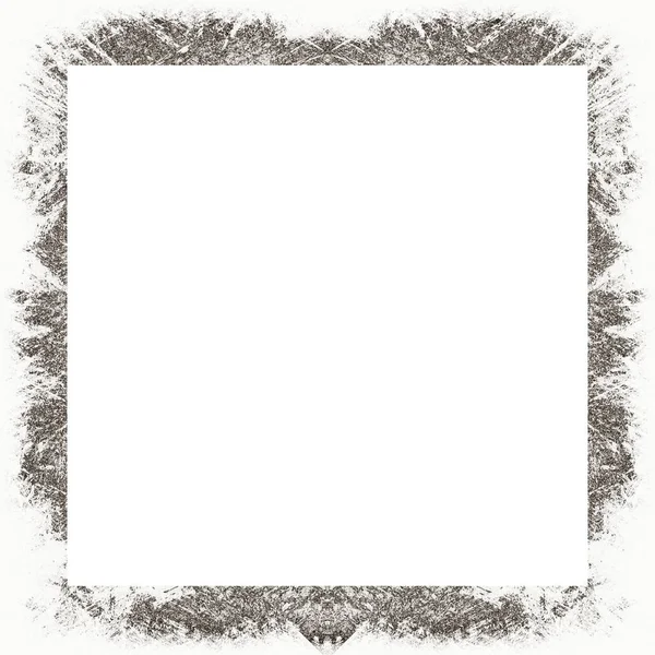 Grunge Frame Black White Texture Copy Space Middle Image Advertisement — Stock Photo, Image