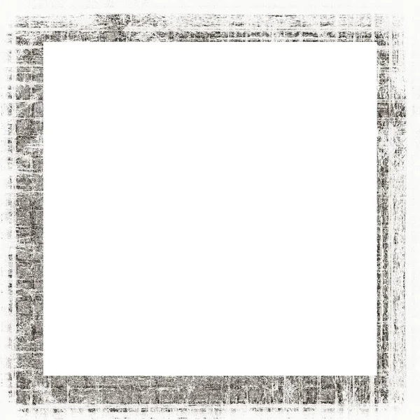 Grunge Frame Scratch Watercolor Effects Black White Texture Copy Space — Stock Photo, Image