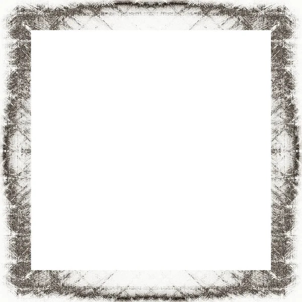 Grunge Frame Black White Texture Copy Space Middle Image Advertisement — Stock Photo, Image